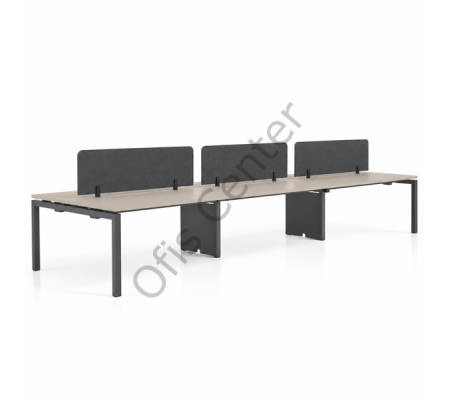 Haks Altı Kişilik Ofis Çalışma Masası (360 cm)